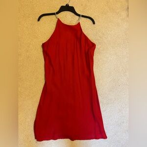 Red party dress